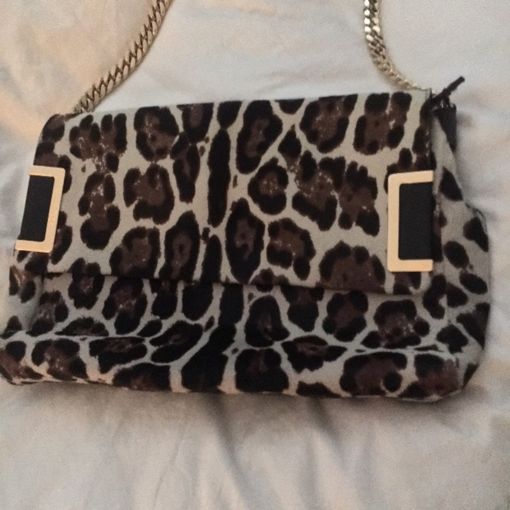 Jimmy Choo leopard print pony bag
